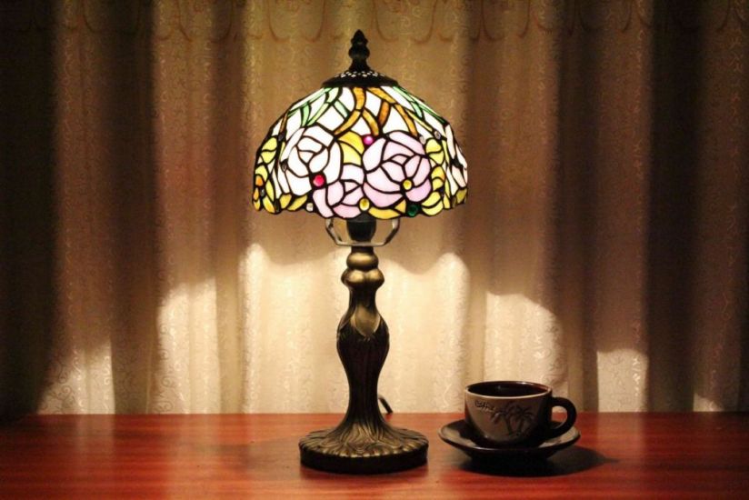 Tiffany 8 Inch 1 Table Lamp - DETAIL_27388928_283830_3319799 - handcrafted Tiffany stained glass lamp