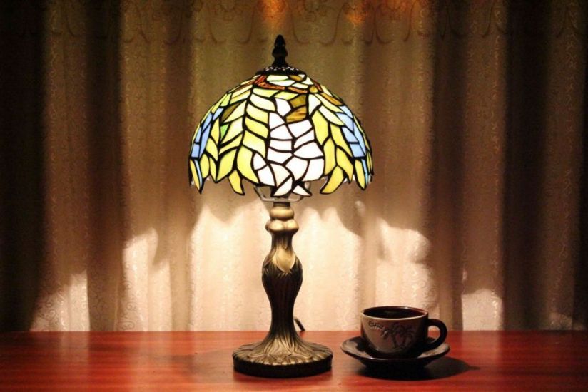Tiffany 8 Inch 1 Table Lamp - DETAIL_27388928_283830_3319808 - handcrafted Tiffany stained glass lamp