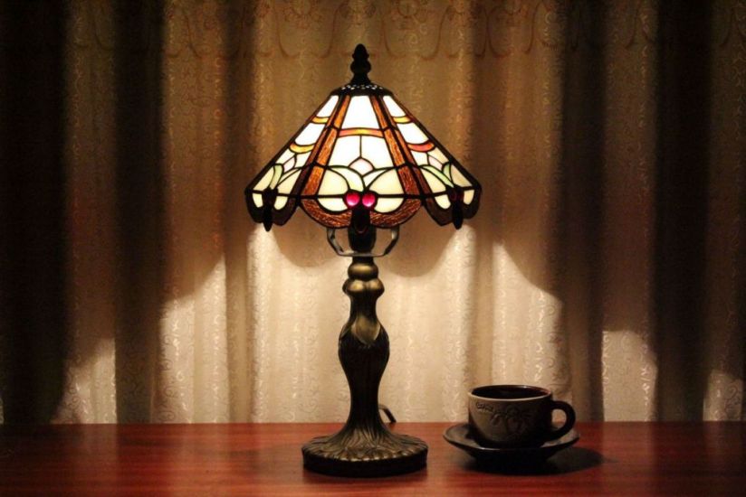 Tiffany 8 Inch 1 Table Lamp - DETAIL_27388928_283830_3319803 - handcrafted Tiffany stained glass lamp
