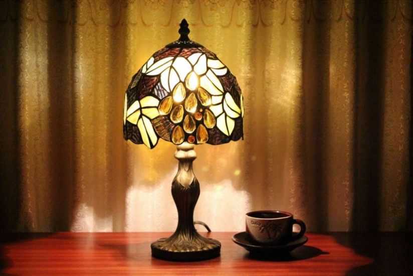 Tiffany 8 Inch 1 Table Lamp - DETAIL_27388928_283830_3319805 - handcrafted Tiffany stained glass lamp