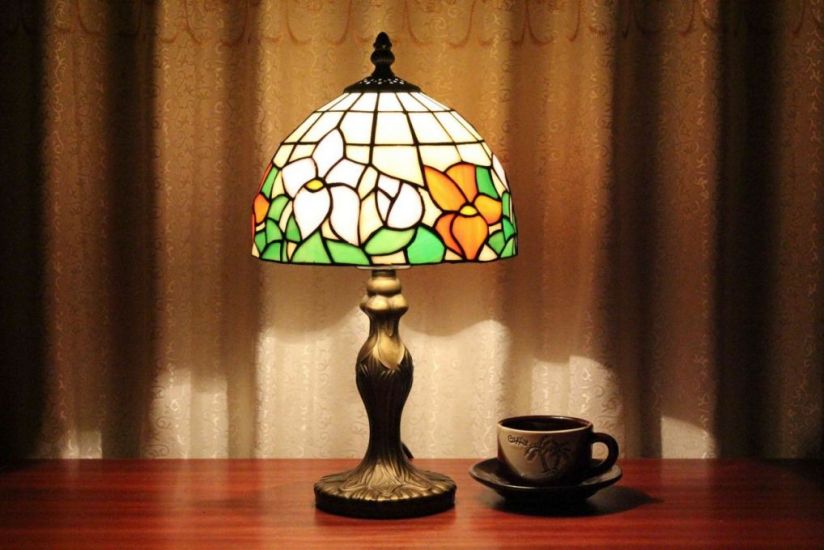 Tiffany 8 Inch 2 Table Lamp - DETAIL_27388928_283831_3319812 - handcrafted Tiffany stained glass lamp