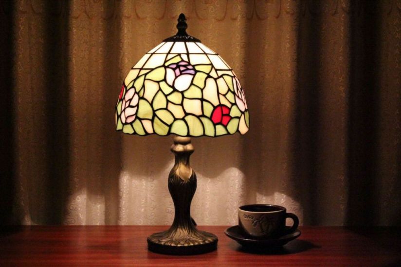 Tiffany 8 Inch 2 Table Lamp - DETAIL_27388928_283831_3319809 - handcrafted Tiffany stained glass lamp