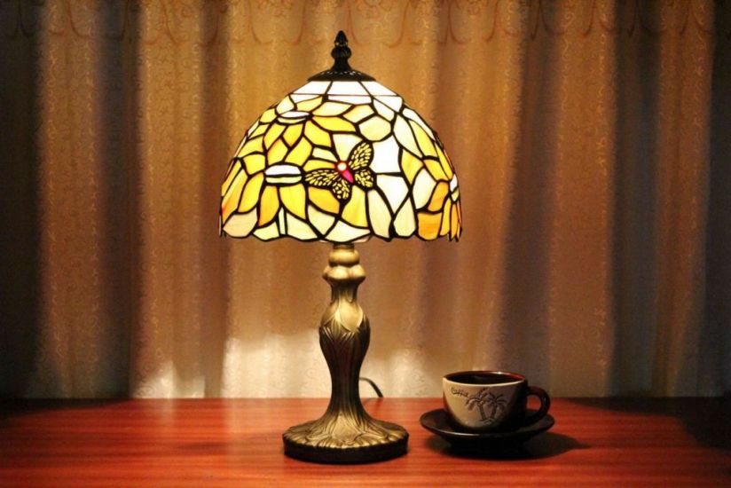 Tiffany 8 Inch 2 Table Lamp - DETAIL_27388928_283831_3319814 - handcrafted Tiffany stained glass lamp