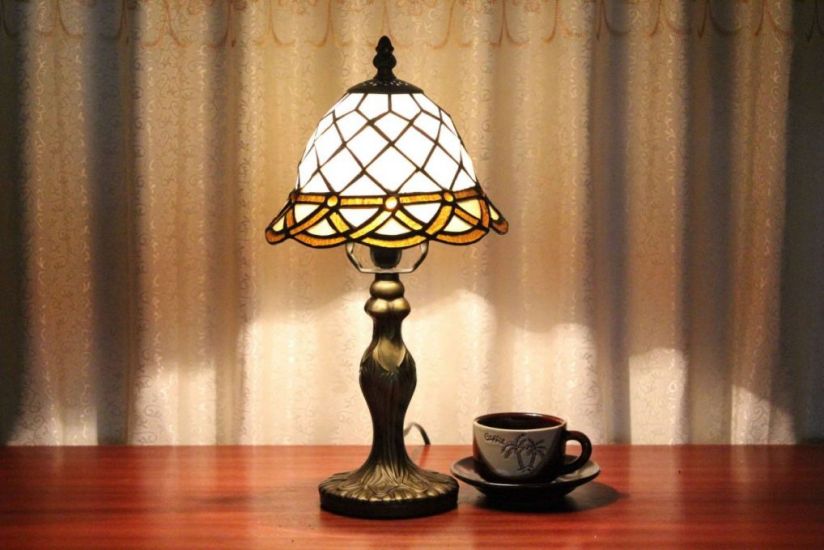 Tiffany 8 Inch 2 Table Lamp - DETAIL_27388928_283831_3319813 - handcrafted Tiffany stained glass lamp