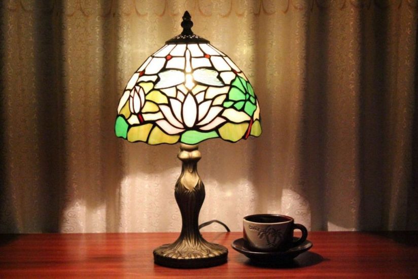 Tiffany 8 Inch 2 Table Lamp - DETAIL_27388928_283831_3319817 - handcrafted Tiffany stained glass lamp