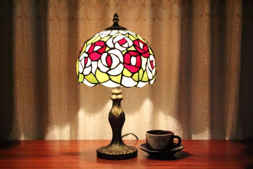 Tiffany 8 Inch 2 Table Lamp - DETAIL_27388928_283831_3319819 - handcrafted Tiffany stained glass lamp