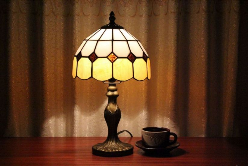 Tiffany 8 Inch 2 Table Lamp - DETAIL_27388928_283831_3319816 - handcrafted Tiffany stained glass lamp