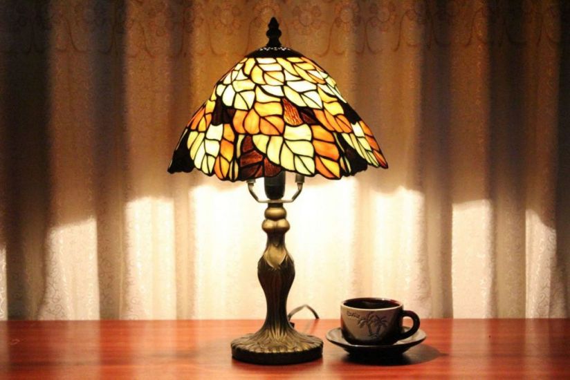 Tiffany 8 Inch 2 Table Lamp - DETAIL_27388928_283831_3319820 - handcrafted Tiffany stained glass lamp
