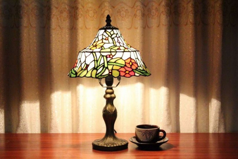 Tiffany 8 Inch 2 Table Lamp - DETAIL_27388928_283831_3319824 - handcrafted Tiffany stained glass lamp