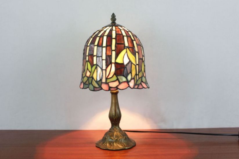 Tiffany 8 Inch 2 Table Lamp - DETAIL_27388928_283831_3319822 - handcrafted Tiffany stained glass lamp