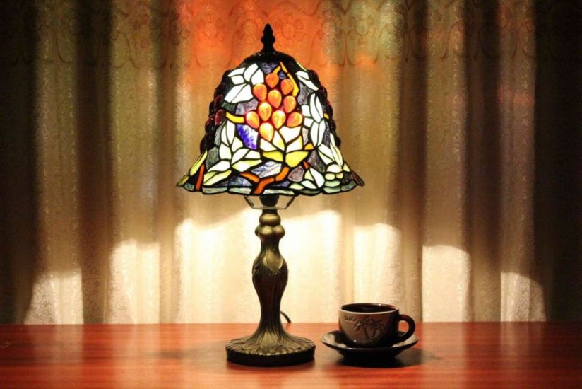 Tiffany 8 Inch 2 Table Lamp - DETAIL_27388928_283831_3319823 - handcrafted Tiffany stained glass lamp
