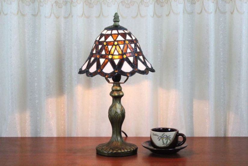 Tiffany 8 Inch 2 Table Lamp - DETAIL_27388928_283831_3319827 - handcrafted Tiffany stained glass lamp