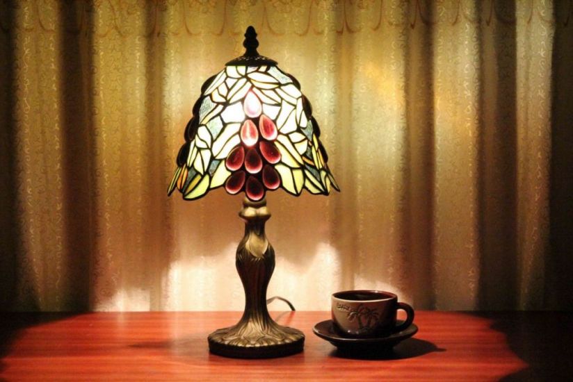 Tiffany 8 Inch 2 Table Lamp - DETAIL_27388928_283831_3319830 - handcrafted Tiffany stained glass lamp