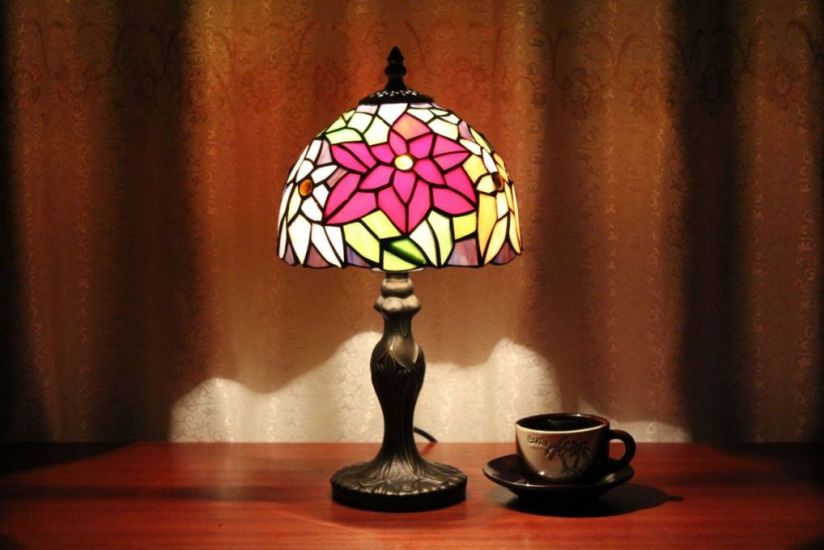 Tiffany 8 Inch 2 Table Lamp - DETAIL_27388928_283831_3319837 - handcrafted Tiffany stained glass lamp