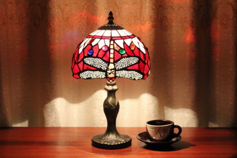 Tiffany 8 Inch 2 Table Lamp - DETAIL_27388928_283831_3319835 - handcrafted Tiffany stained glass lamp