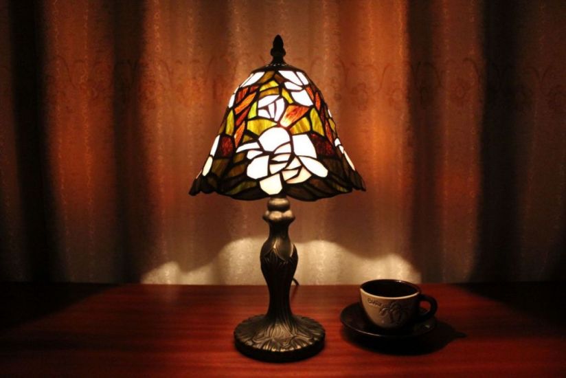 Tiffany 8 Inch 2 Table Lamp - DETAIL_27388928_283831_3319836 - handcrafted Tiffany stained glass lamp