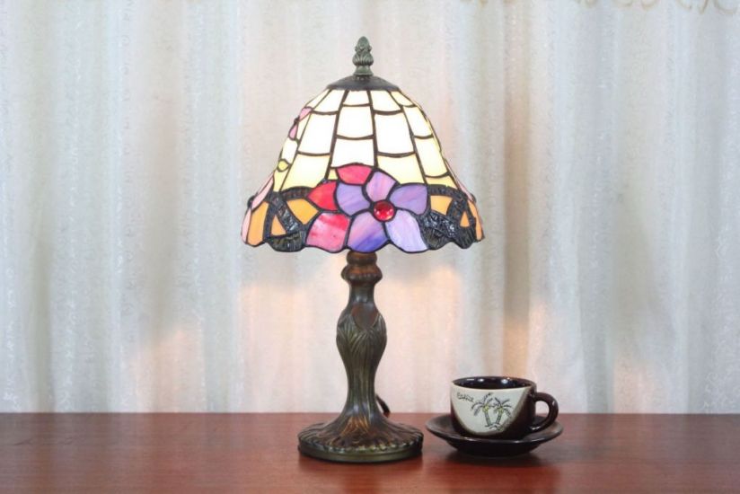 Tiffany 8 Inch 2 Table Lamp - DETAIL_27388928_283831_3319842 - handcrafted Tiffany stained glass lamp