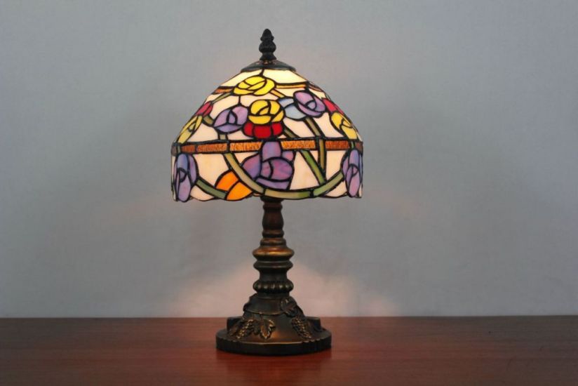 Tiffany 8 Inch 2 Table Lamp - DETAIL_27388928_283831_3319840 - handcrafted Tiffany stained glass lamp
