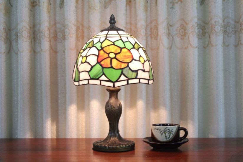 Tiffany 8 Inch 2 Table Lamp - DETAIL_27388928_283831_3319849 - handcrafted Tiffany stained glass lamp