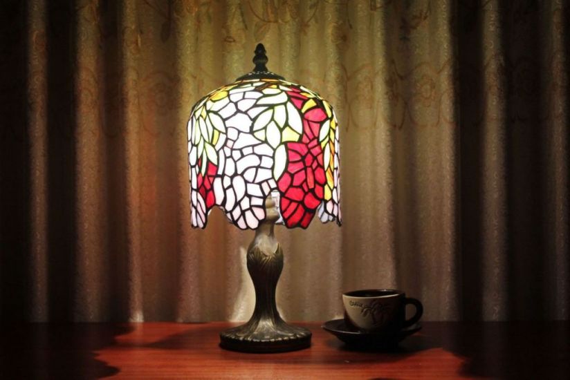 Tiffany 8 Inch 2 Table Lamp - DETAIL_27388928_283831_3319845 - handcrafted Tiffany stained glass lamp