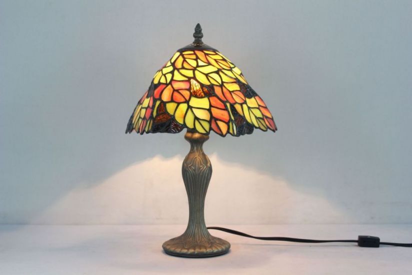 Tiffany 8 Inch 2 Table Lamp - TATD080144 - handcrafted Tiffany stained glass lamp