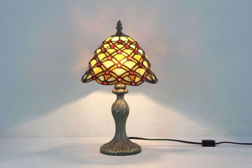 Tiffany 8 Inch 2 Table Lamp - DETAIL_27388928_283831_3319856 - handcrafted Tiffany stained glass lamp