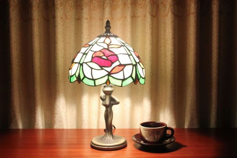 Tiffany 8 Inch 2 Table Lamp - DETAIL_27388928_283831_3319855 - handcrafted Tiffany stained glass lamp