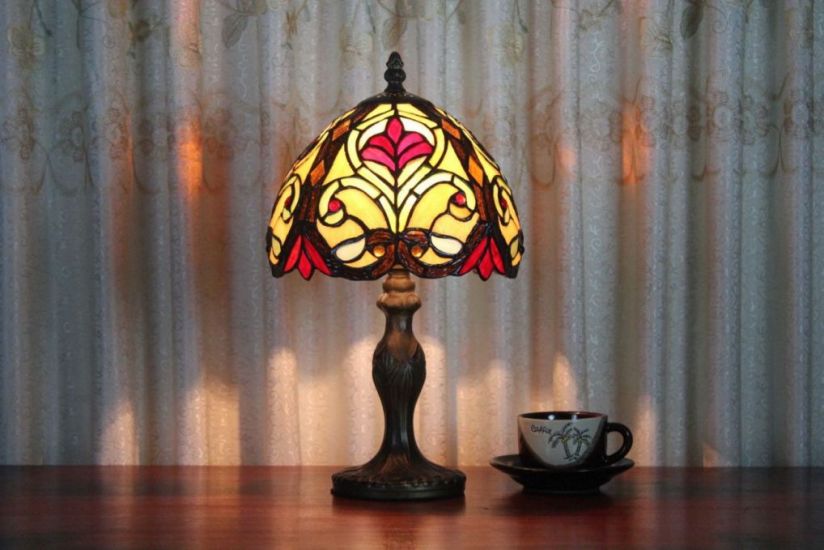 Tiffany 8 Inch 2 Table Lamp - DETAIL_27388928_283831_3319860 - handcrafted Tiffany stained glass lamp