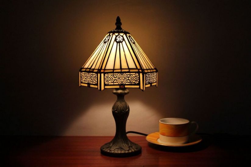 Tiffany 8 Inch 2 Table Lamp - DETAIL_27388928_283831_3319857 - handcrafted Tiffany stained glass lamp