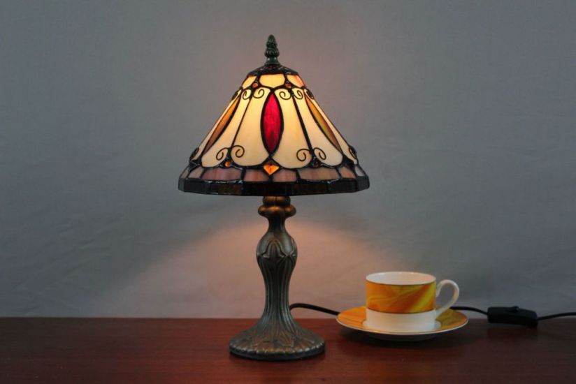 Tiffany 8 Inch 2 Table Lamp - DETAIL_27388928_283831_3319853 - handcrafted Tiffany stained glass lamp