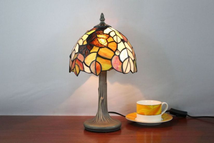 Tiffany 8 Inch 2 Table Lamp - DETAIL_27388928_283831_3319858 - handcrafted Tiffany stained glass lamp
