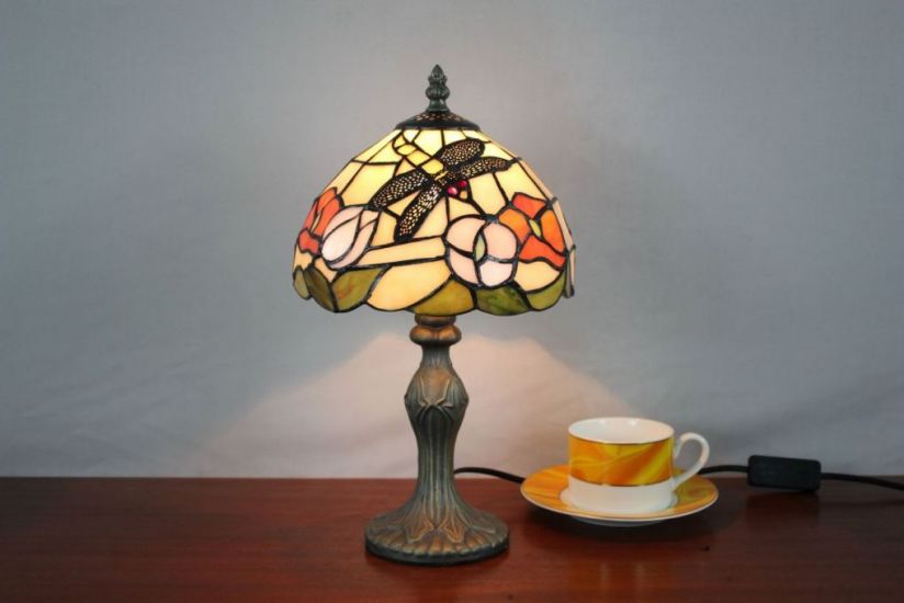 Tiffany 8 Inch 2 Table Lamp - DETAIL_27388928_283831_3319864 - handcrafted Tiffany stained glass lamp