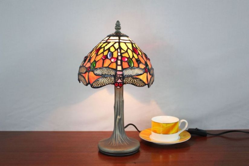 Tiffany 8 Inch 2 Table Lamp - DETAIL_27388928_283831_3319866 - handcrafted Tiffany stained glass lamp