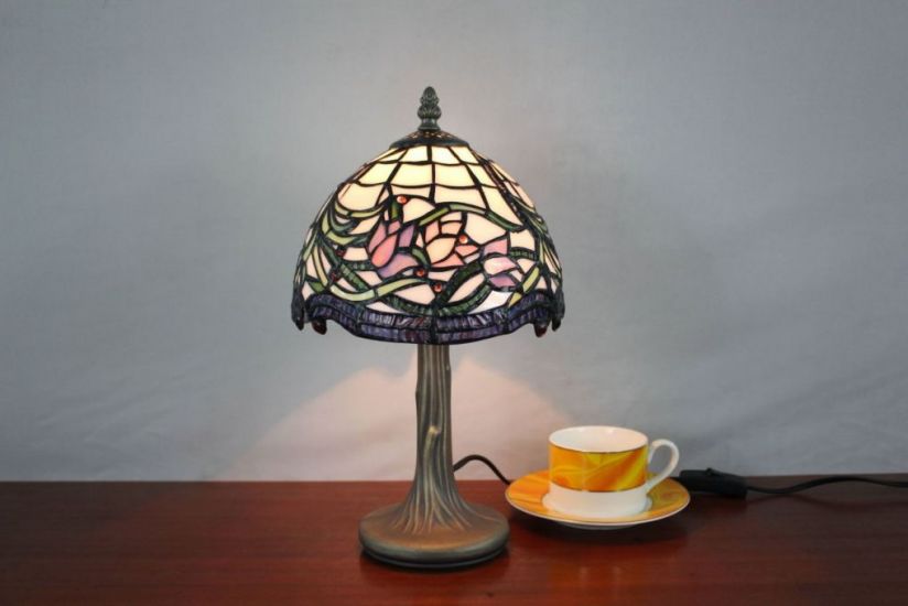 Tiffany 8 Inch 2 Table Lamp - DETAIL_27388928_283831_3319865 - handcrafted Tiffany stained glass lamp