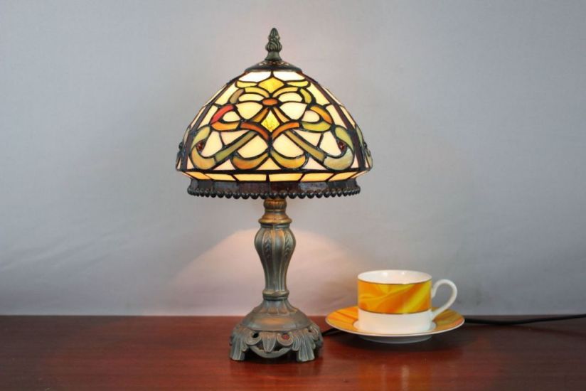 Tiffany 8 Inch 2 Table Lamp - DETAIL_27388928_283831_3319867 - handcrafted Tiffany stained glass lamp