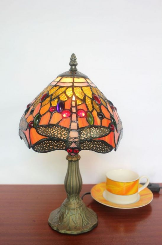 Tiffany 8 Inch 2 Table Lamp - DETAIL_27388928_283831_3319868 - handcrafted Tiffany stained glass lamp