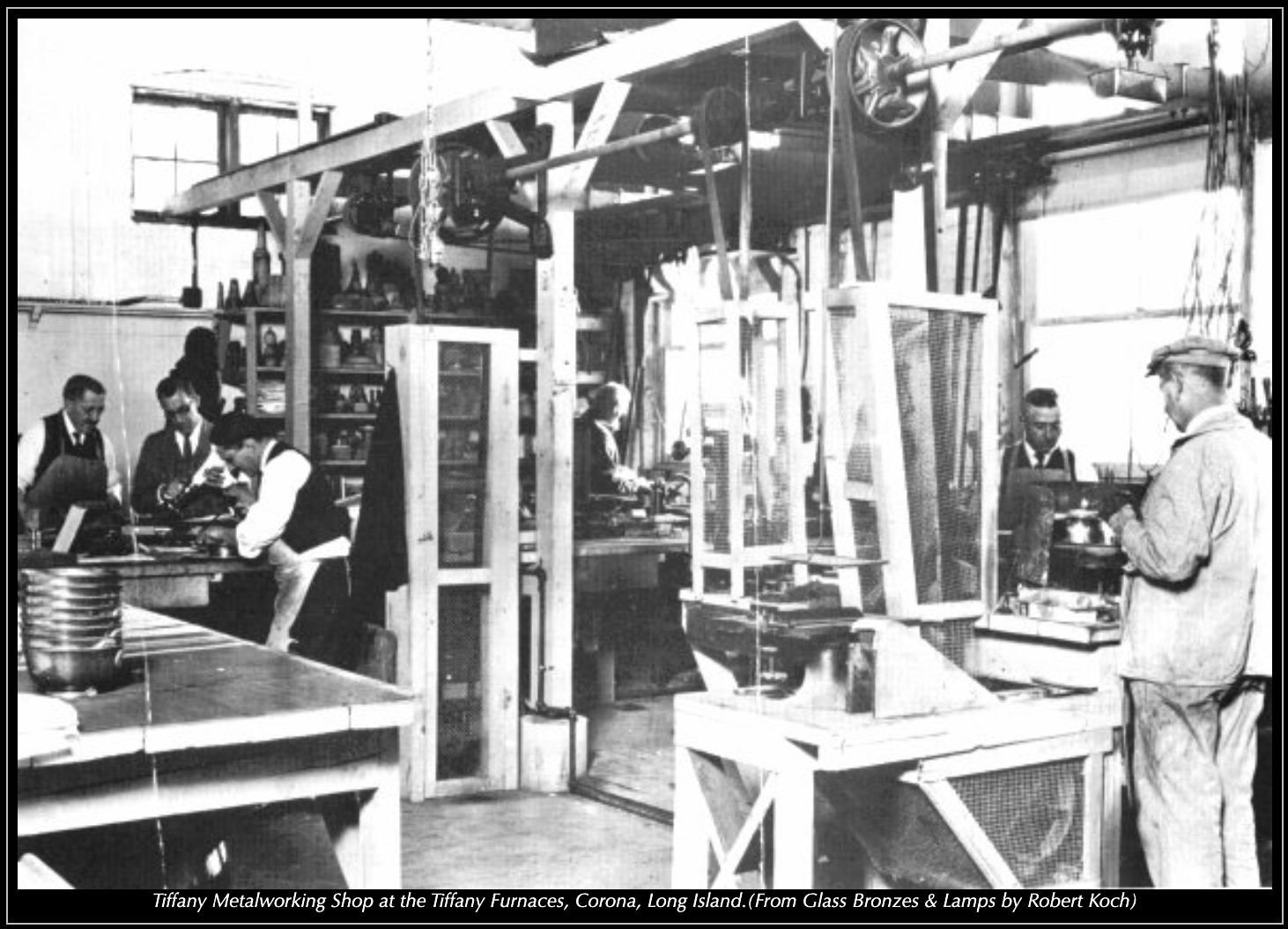 Tiffany metalworking shop at the Tiffany Furnaces, Corona, Long Island