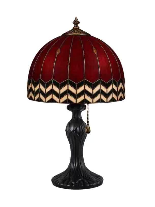 Image 2. Factory sample design sketch showing the red shade, chevron border and proposed sculpted base.