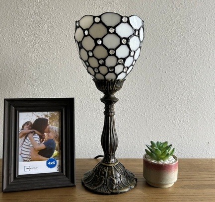 Amber Turtle Tiffany Accent Lamp - Handcrafted Stained Glass Lamp
