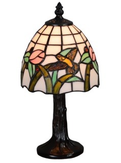 Prairie Floral Tiffany Mini Table Lamp - Handcrafted Stained Glass Lamp