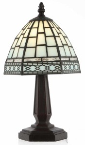 Ivory Artisan Tiffany Table Lamp - Handcrafted Stained Glass Lamp