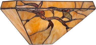 Amber Premier Tiffany Wall Sconce - handcrafted Tiffany stained glass lamp