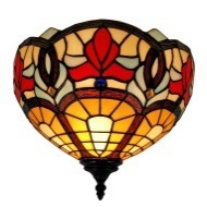 Amber Handcrafted Tiffany Wall Sconce - handcrafted Tiffany stained glass lamp