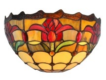 Amber Signature Tiffany Wall Sconce - handcrafted Tiffany stained glass lamp