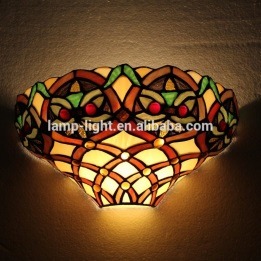 Amber Artisan Tiffany Wall Sconce - handcrafted Tiffany stained glass lamp