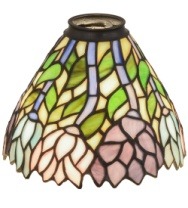 Golden Heritage Tiffany Lamp Shade - Handcrafted Stained Glass Lamp