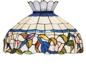 Sapphire Studio Tiffany Lamp Shade - Handcrafted Stained Glass Lamp