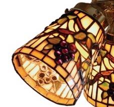 Ruby Collection Tiffany Lamp Shade - Handcrafted Stained Glass Lamp