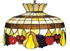 Golden Handcrafted Tiffany Lamp Shade - Handcrafted Stained Glass Lamp