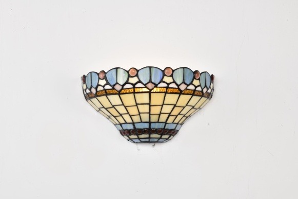 Amber Classic Tiffany Wall Sconce - handcrafted Tiffany stained glass lamp